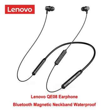 

Newest Lenovo QE08 Wireless Bluetooth 5.0 Magnetic Neckband Earphones Headset IPX5 Waterproof Sport Earbud Noise Cancelling Mic