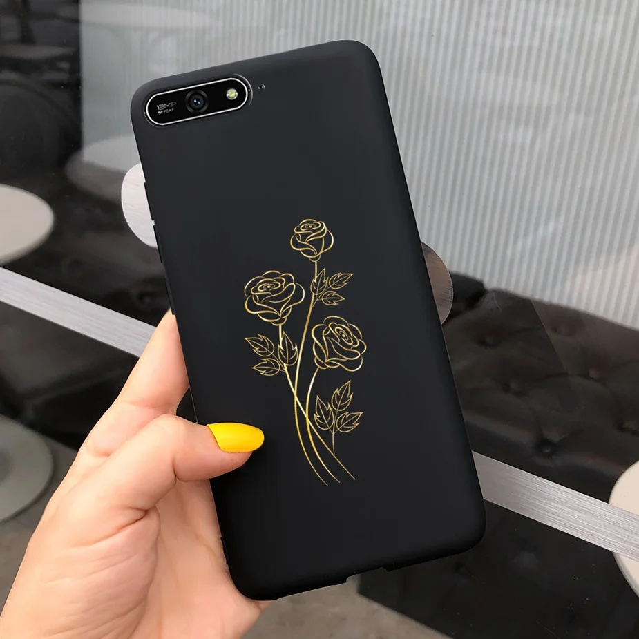 Cute Sunflower Case For Huawei Y6 2018 Case Y 6 2018 Soft Silicone Cover For Huawei Y6 Prime 2018 Phone Cases 6.21'' Bumper Bags cell phone pouch with strap Cases & Covers