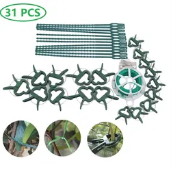 Pinces à plante en plastique, 31 pièces, attache câble de jardin, support de Protection réutilisable, outil de fixation de greffage, fournitures de jardin 
