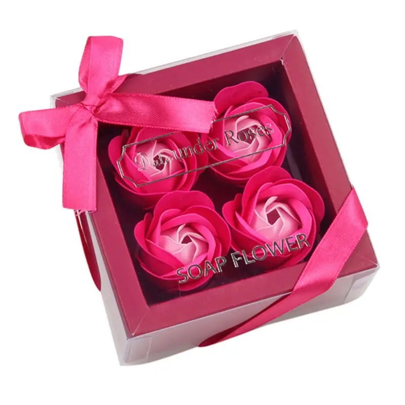 День Святого Валентина искусственный ароматизированный лепесток розы Подарочная коробка для ванны мыло для тела цветок подарок Свадебная вечеринка - Цвет: P3