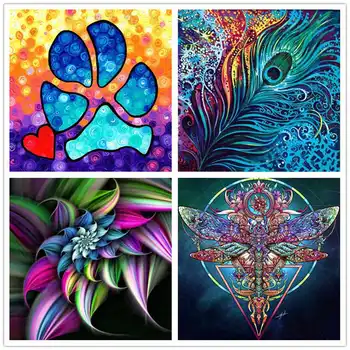 

5D Diy Diamond Painting Full Set Diamond Embroidery Flower 5D Diamond Mosaic Sale Dragonfly Daimond-painting Rhinestone Pictures