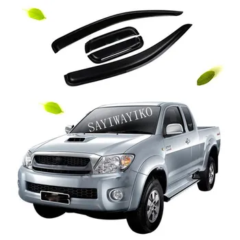 

Car Accessories Window Visor Sun Rain Wind Deflector Awning Shield Vent Guard Shade Cover Trim for For HILUX VIGO 2005-2015