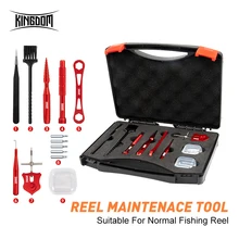 

Kingdom Fishing Reel Combination Toolbox Multifunctional Fish Tackle Box Repair Kits Combo Maintenance Tools Accessories Tackles