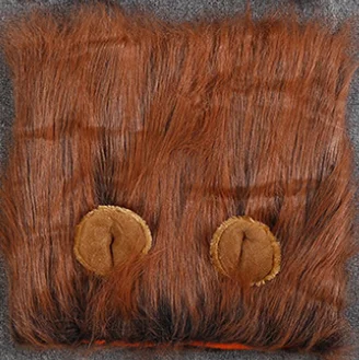 Dark Brown With Ears Шапки для собак на Хэллоуин, львиные аксессуары, парики для маленьких щенков, кошек, шапка для косплея, рождественские забавные игрушки для домашних животных, товары для волос - Цвет: Dark Brown With Ears