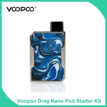 Six colors Original Voopoo Drag Nano Pod System Kit Built in 750mAh Battery 1ml Capacity Cartridge Electronic Cigarette pod kit