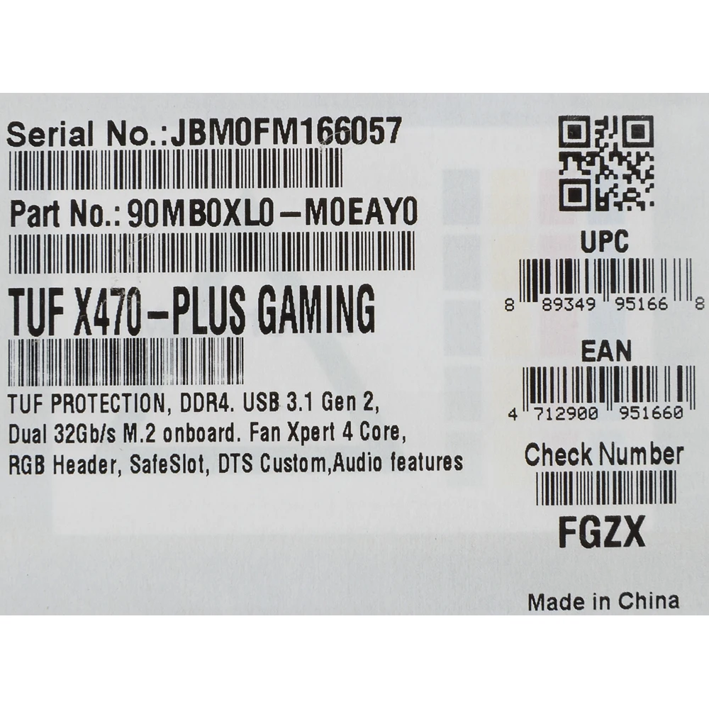 Материнская плата Asus TUF X470-PLUS GAMING Soc-AM4 AMD X470 4xDDR4 ATX AC`97 8ch(7.1) GbLAN RAID+DV