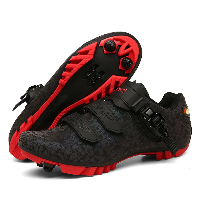 NEW Men MTB Cycling Shoes Flat Cleats Road Bike Boots Speed Bicycle Sneaker Racing Women SPD Mountain Biking Self-Locking Shoes