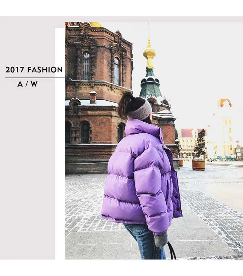 Однотонные, стиль Харадзюку куртки зимняя куртка женская одежда размера плюс Толстая парка женское хлопковое пальто короткая теплая верхняя одежда QH890