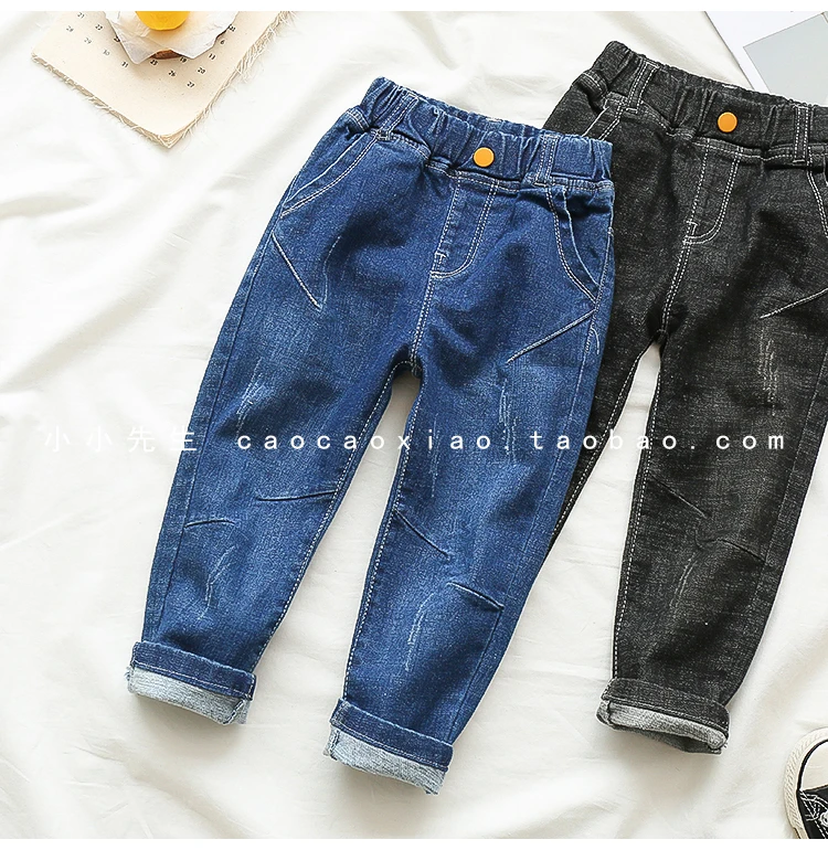 Boys Jeans Autumn Winter New Children's Denim Pants Kids Boy Thick Velvet Jeans Trousers for Baby Clothes Winter Jeans 2-7Y