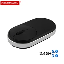 Bluetooth 5,0 Бесшумная беспроводная мышь портативная перезаряжаемая компьютерная мышь Mause Mini 3D USB оптическая мышь для ноутбука Xiaomi