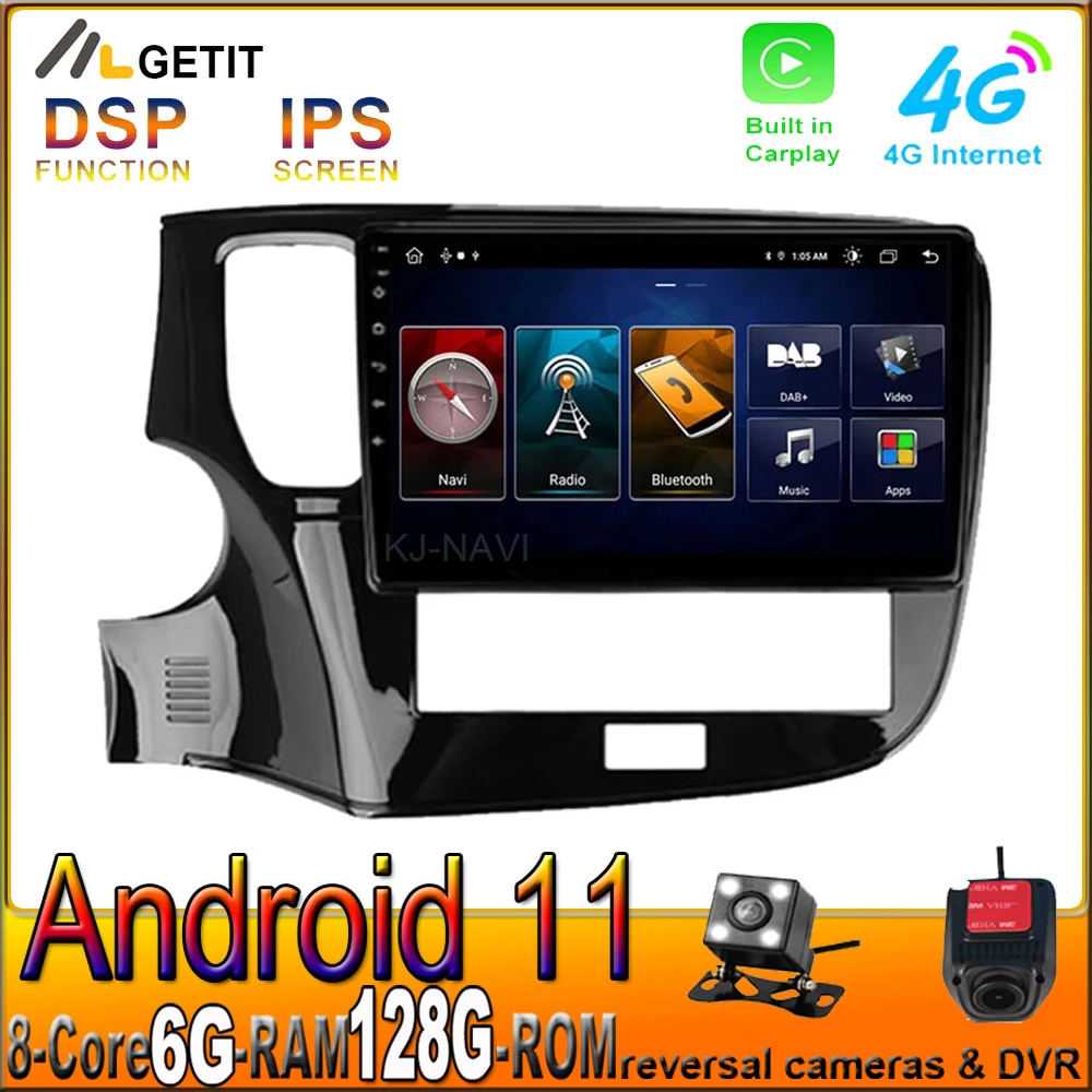 10 2 &quotAndroid 11 для Mitsubishi Outlander 3 III GF0W GG0W 2018 2019 2020 автомобильный проигрыватель