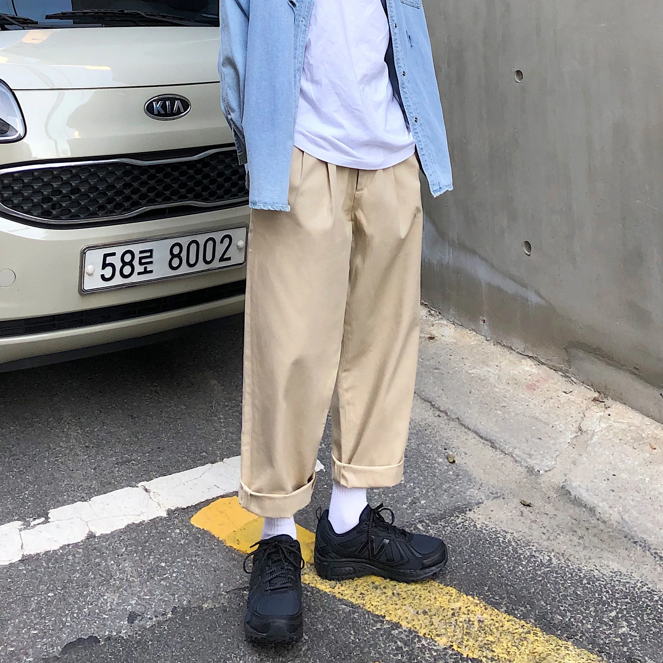 Мужские Простые свободные шаровары 2020 из хлопка для отдыха модные трендовые