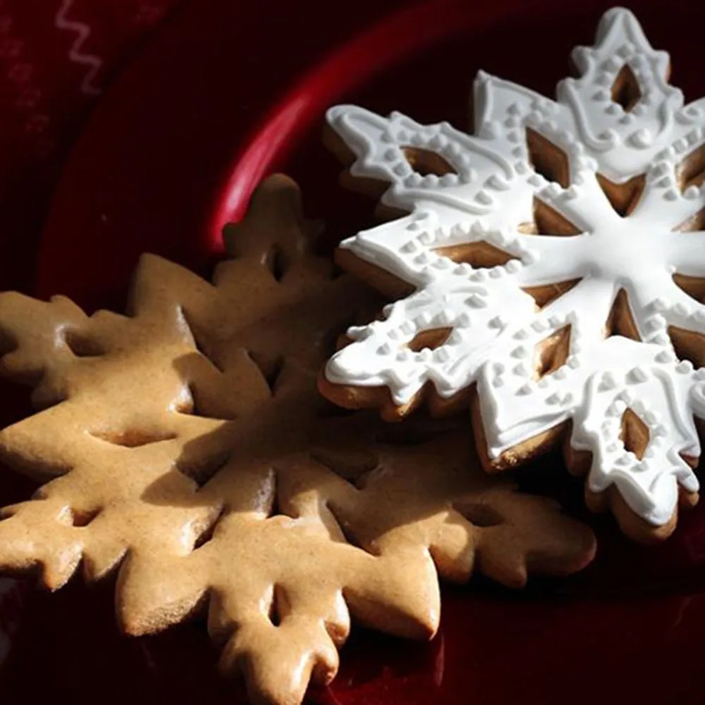 Форма снежинки формочка для печенья из нержавеющей стали Форма для снега форма для печенья DIY помадка форма для украшения шоколадного торта товары для дома