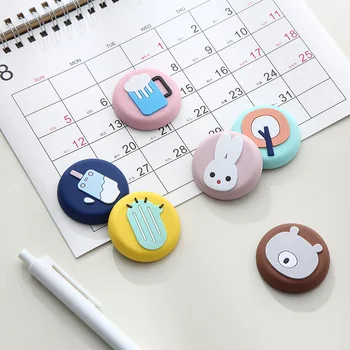 

Creative PVC Soft Magnet Fridge Sticker Cartoon Cute Round Stereo Animal Silicone Fridge Magnet Kitchen tool decoration