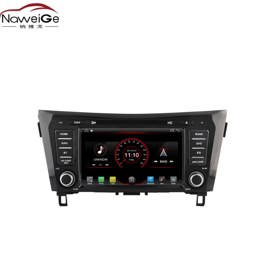 NaweiGe 8 дюймов Android четырехъядерный MTK 9,1 2+ 16 ГБ Автомобильный dvd для NISSAN QASHQAI Авторадио gps навигация автомобильный мультимедийный плеер