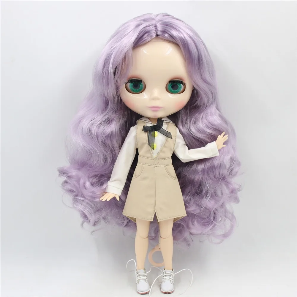 Ледяная фабрика blyth кукла белая кожа фиолетовый волос сустава тела bjd игрушка 30 см подарок для девочки