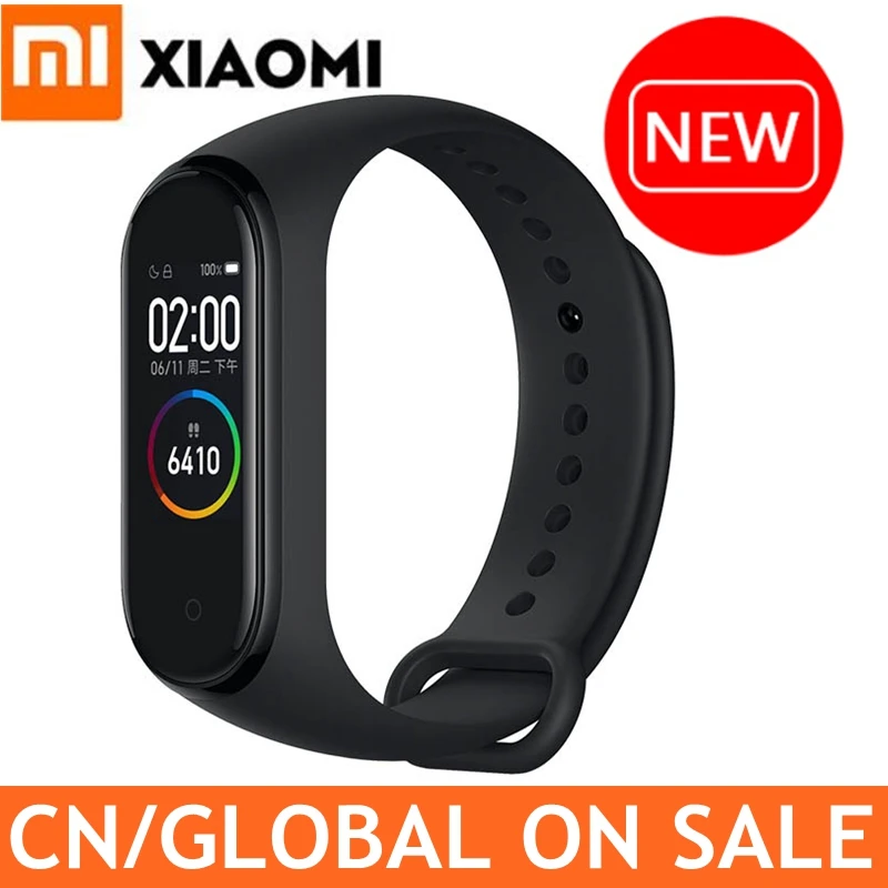 Xiaomi Mi браслет 4 смарт-браслет монитор сердечного ритма Xiaomi Mi 4 глобальная версия с NFC смарт-часы