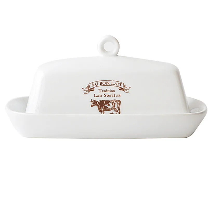 

European Butter Dish With Cover Creative Pastry Dish Cheese Plate Table Bread Dish