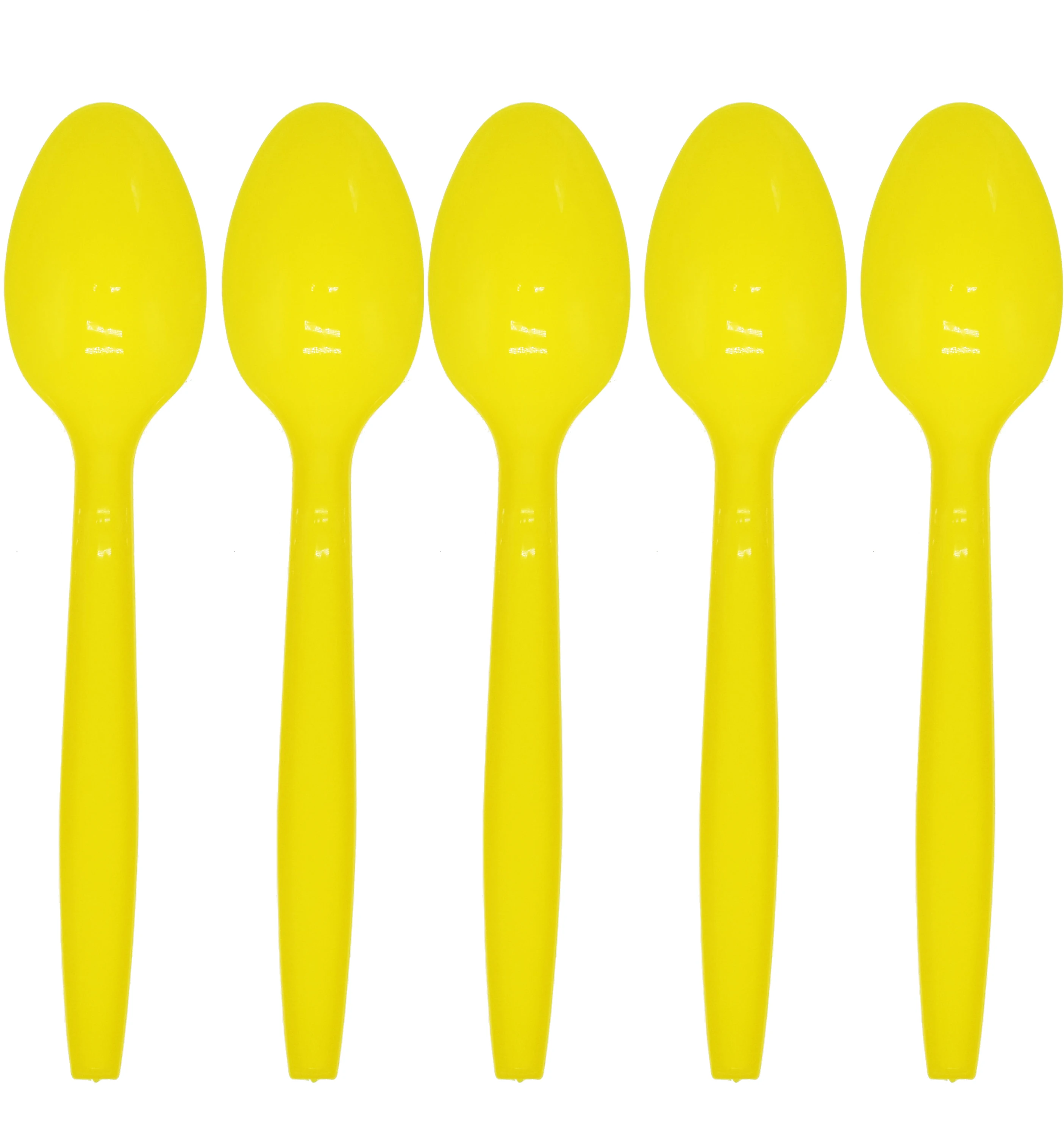10pcs yellow spoons