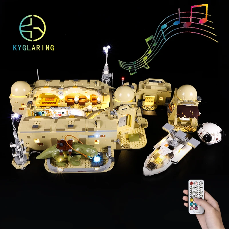 Kyglaring Set Di Illuminazione A Led Giocattoli Fai-Da-Te Per La Costruzione Di Blocchi Di Cantina Mos Eisley 75290