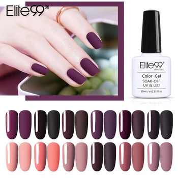

Elite99 Camel Gel Varnish Nail Polish UV Hybrid Nail Art Manicure Nails10ML Vernis Brick Red Macchiato Gel Nail Polish