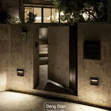 Горячая Распродажа Epistar Светодиодный светильник для лестниц, водостойкий настенный светильник для передней двери, наружный светильник для ступенчатого садового забора, гаража, 3 Вт/5 Вт, AC220-240V