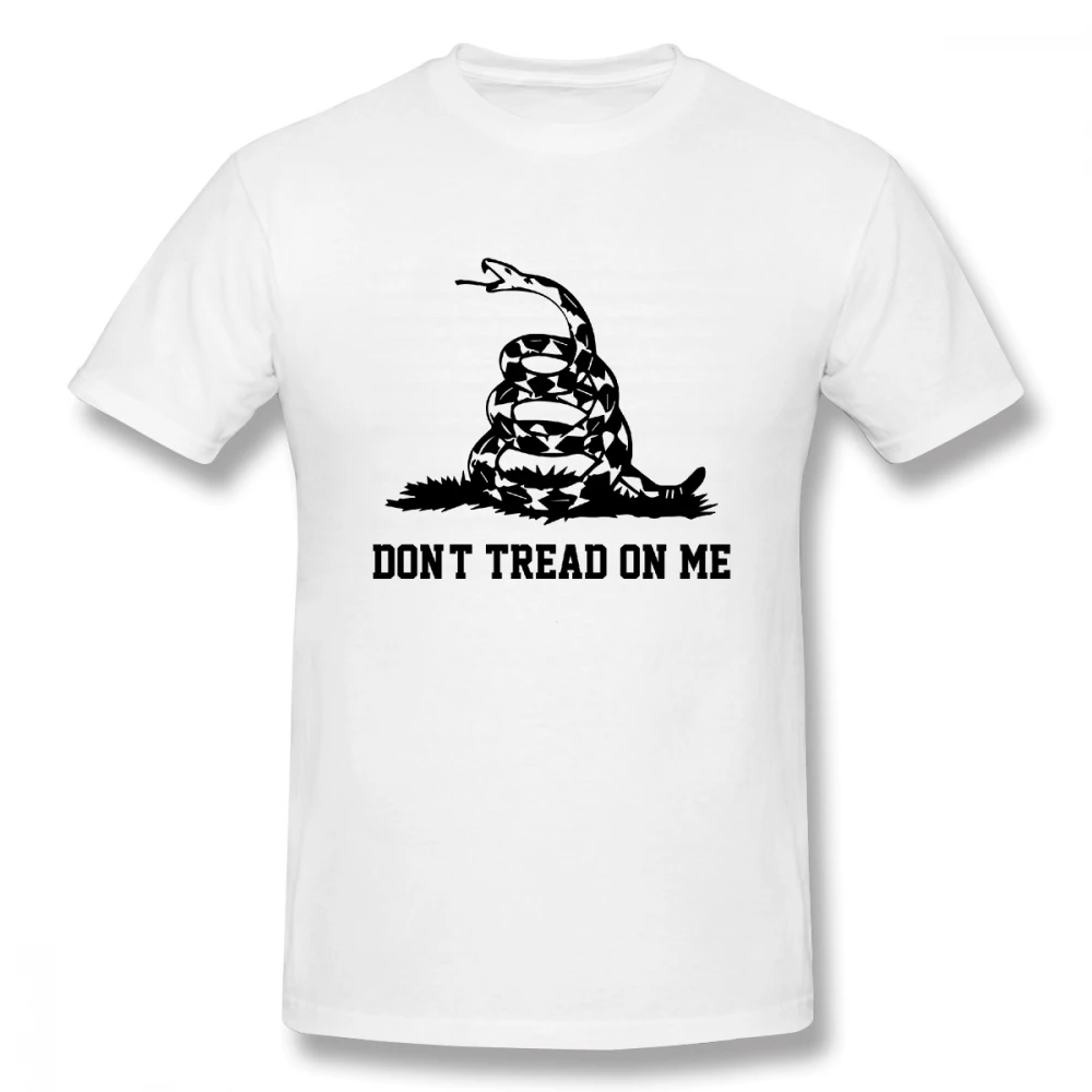 

Don't Tread On Me off white Men's Basic Short Sleeve T-Shirt 100 Percent Cotton Graphic Tshirt