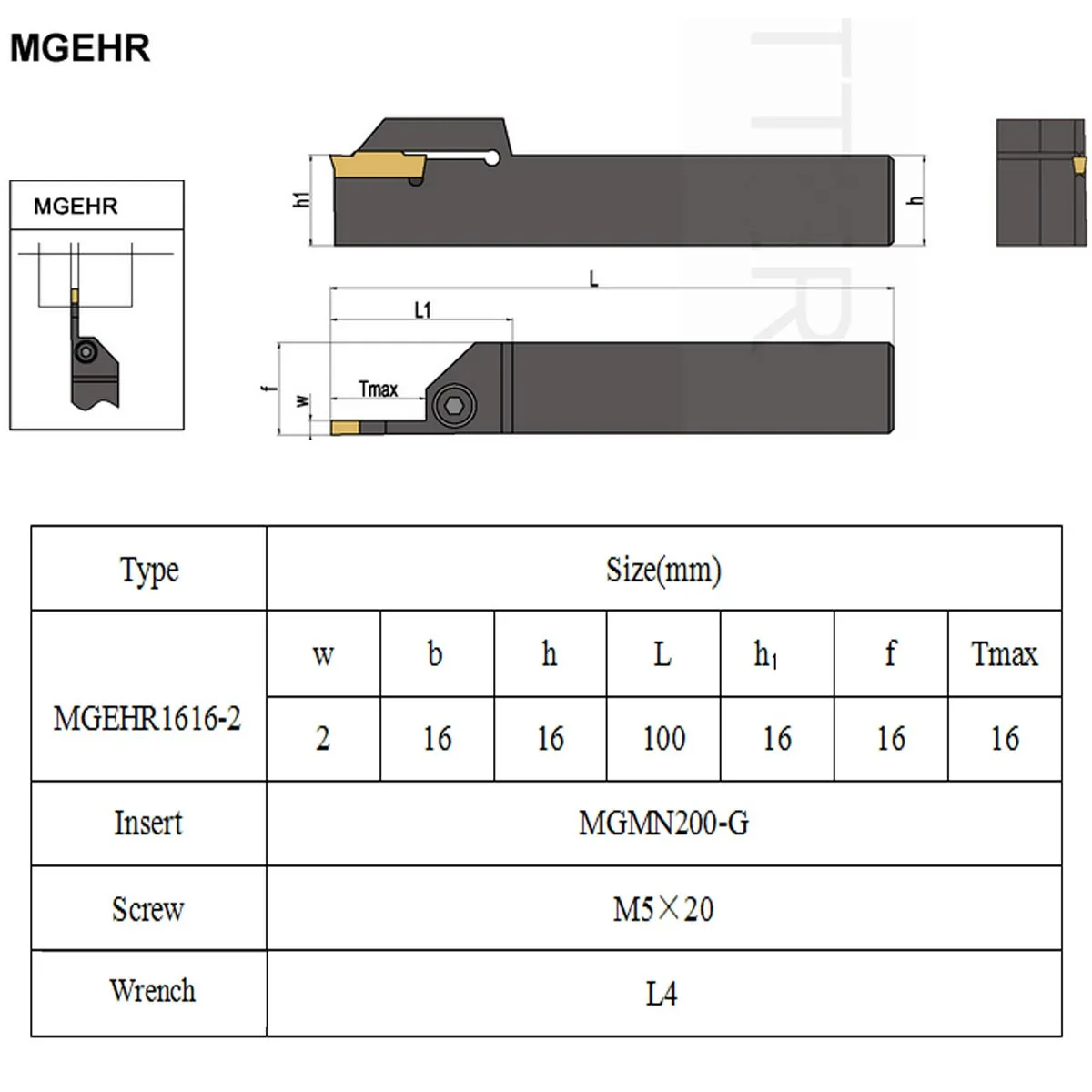 10x MGMN200 2 мм пробор вставка для прорезания канавок+ MGEHR 1010/1616/ токарный патрон