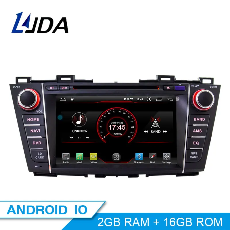 ##BUY LJDA 8 Inch 2 DIN Anrdroid 10.0 Car DVD Player For Mazada 5 Premacy 2009 2011 2012 WIFI GPS Navigation Radio Multimedia Stereo