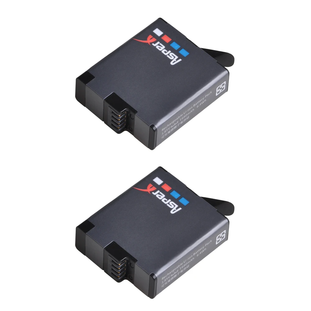 Asperx 2X1680 мАч для Gopro экшн-Камеры Gopro Hero 5 Gopro Hero 6/7/8 батарейками+ 3 знака после зарядкой от USB Зарядное устройство для экшн-Камеры Gopro Hero 5 AHDBT 501 аксессуары