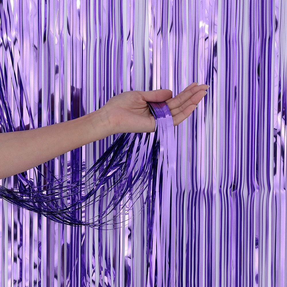 Set 4 Tende Metalliche Tinsel Oro - Decorazioni Per Feste, Photo Booth E Sfondi