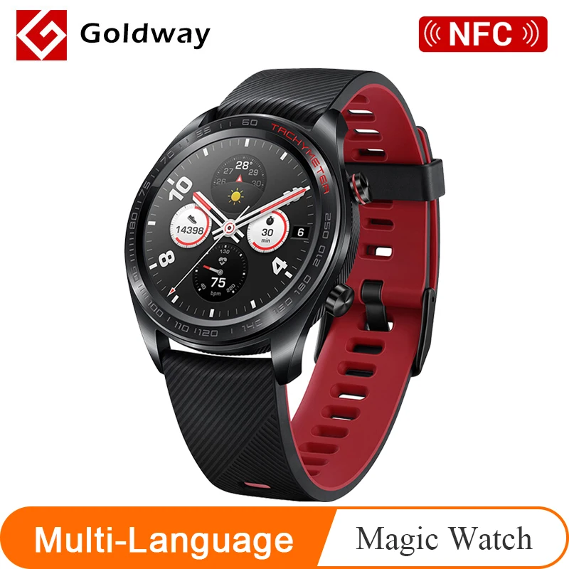 Huawei Honor Magic Watch Smart GPS 5ATM WaterProof Heart Rate Tracker Sleep Working 7 Days Message Reminder | Электроника