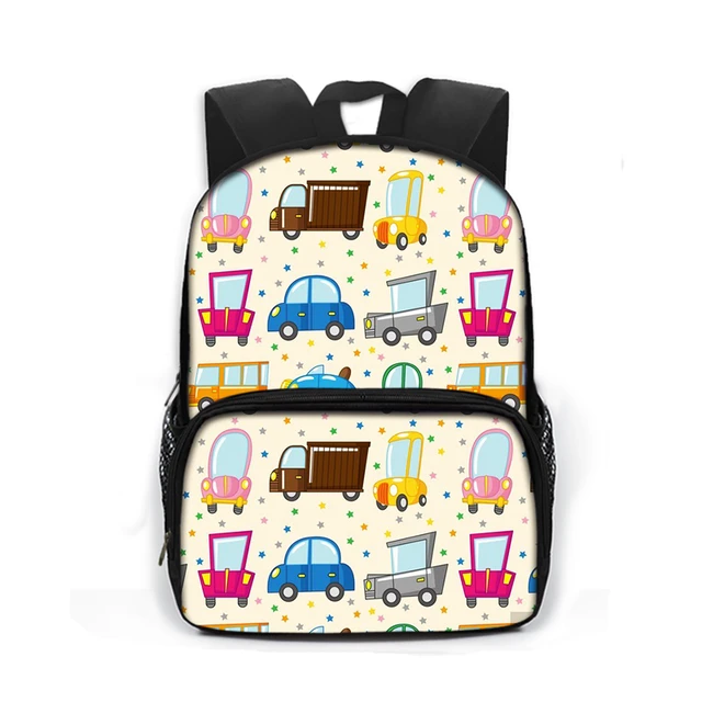 13-inch (33cm) Kids' Backpack With Construction Vehicle Print