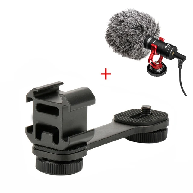 Фиолетовый Для Gimbal Zhiyun Smooth 4 Snoppa Atom Hot Shoe крепление микрофона адаптер кронштейн для DJI Osmo Mobile 3 Osmo карман - Цвет: Фиолетовый