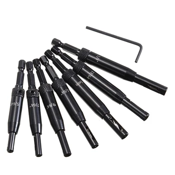 

7pcs Woodworking Self Centering Hinge Bit 5/64''-1/4" 135 Degree Inclined Blade Drill Bit Center Hinge Bit For Electric Drill