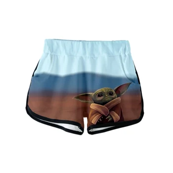 

2019 NEW TV series Star Wars The Mandalorian Yoda baby 3D Print Summer Women Casual Cute girl Hot Sale Sexy Shorts Clothes