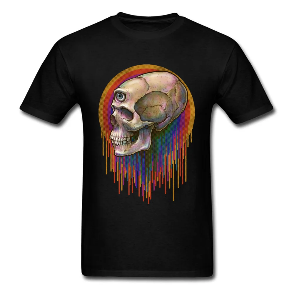 

Graphic Rainbow Skull Camisa Short Sleeve Tshirts Summer/Fall Round Neck Pure Cotton Clothing Shirt Sweatshirts Hip Hop T-Shirts