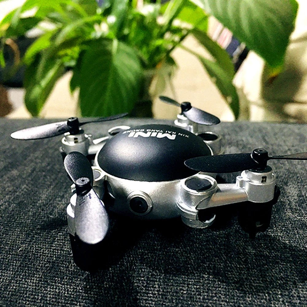 RC самолеты KY901 мини складной фиксированной высоты четыре оси самолета wifi воздушный Дрон в режиме реального времени пульт дистанционного управления модель самолета серебро