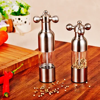 

Kitchen Vegetable Tools Tap Type Ground salt grinding stainless steel ceramic core manually Condiment pepper mill press