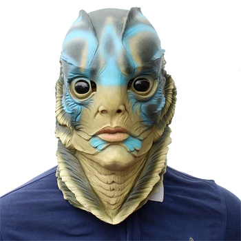 

Shape of Water Latex Unisex Movie Cosplay Anime costume Prop Adult Animal Party Mask for Halloween