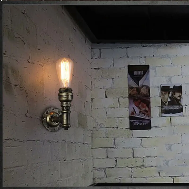 Lampada Da Parete Vintage Industriale - Metallica Nero, E27, Per Interni, Stile Edison - Foto 3