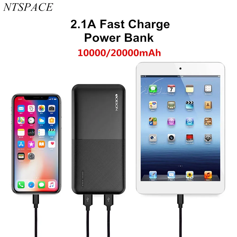 Power Bank 2.1A чехол для быстрой зарядки для iPhone Dual-USB портативный внешний аккумулятор для быстрой зарядки samsung