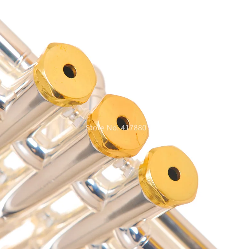 SADSN STR-900S Bb Tune труба латунная Посеребренная Кнопка Абалон B плоская труба ручная резьба музыкальный инструмент с Чехол