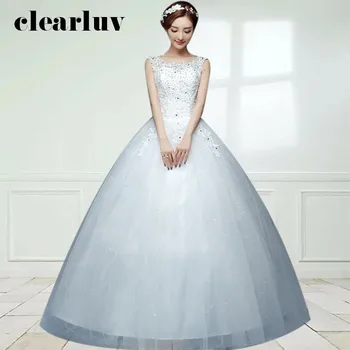 

Lace Wedding Dresses DR686 Shining Sequin Wedding Gowns Appliques Elegant Bridal Dress Embroidery Lace Vestidos De Novia 2020