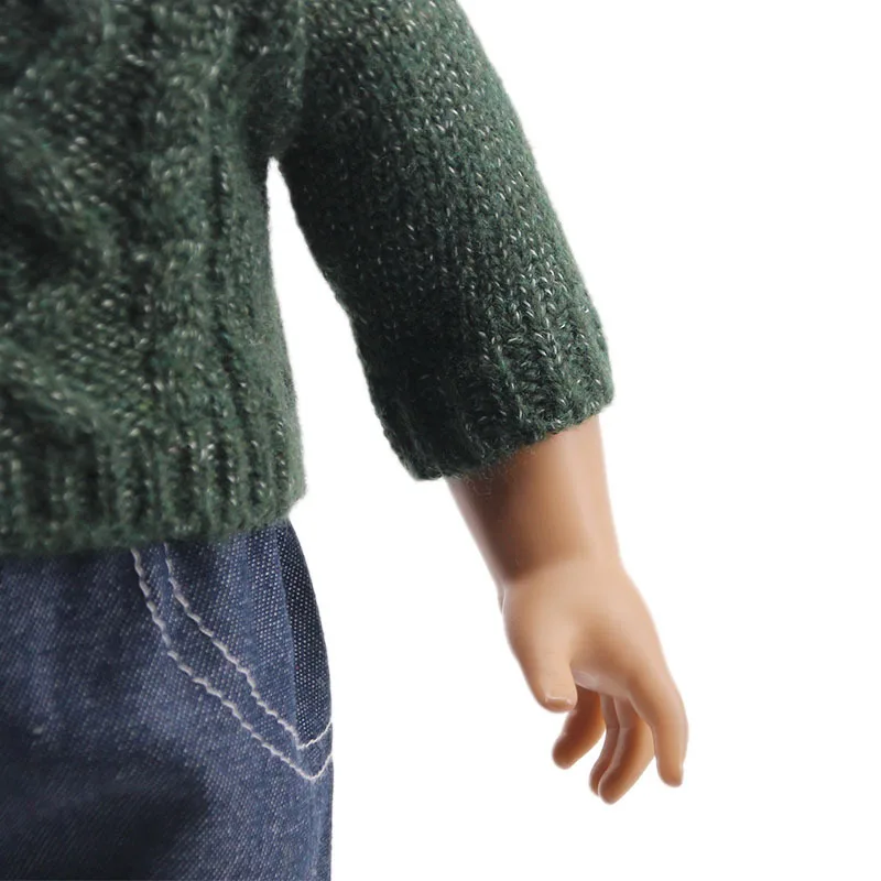 Sweater + Beanie + Jeans Outfits Clothes Set for 18" (46cm) Logan Boy Dolls American Girl Doll Accessories Birthday Gift Toys