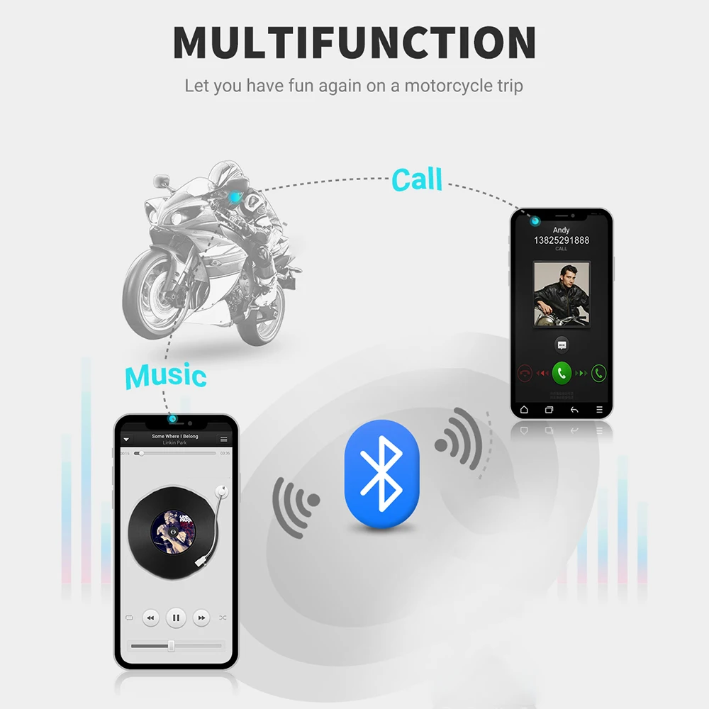BT22 Helmet Headphone Bluetooth 