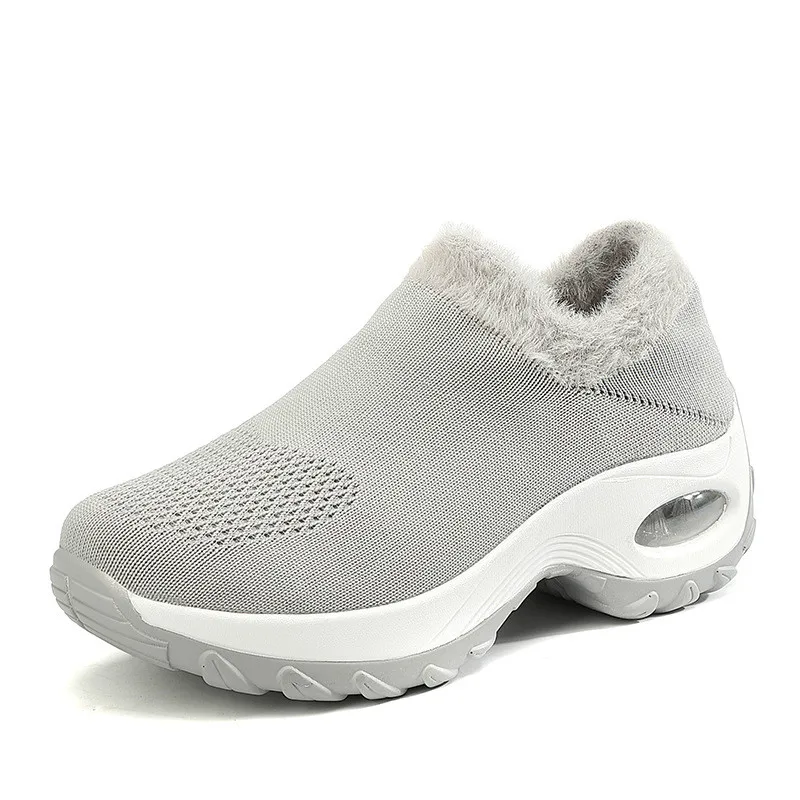 

2019 Winter Plush Socks Shoes Large Air Cushion Sneakers