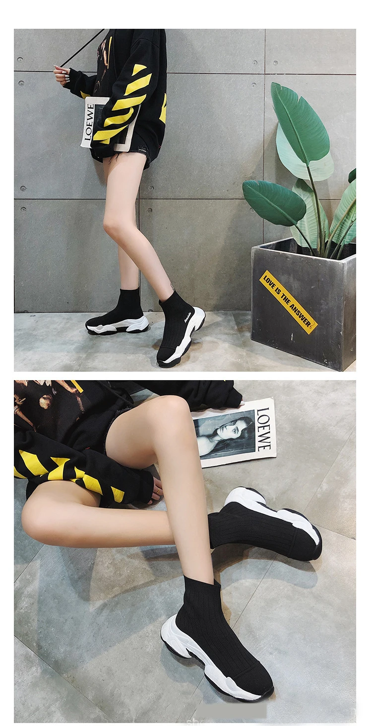Женская обувь для бега; осенние носки; уличные высокие женские кроссовки; zapatillas mujer Deportiva