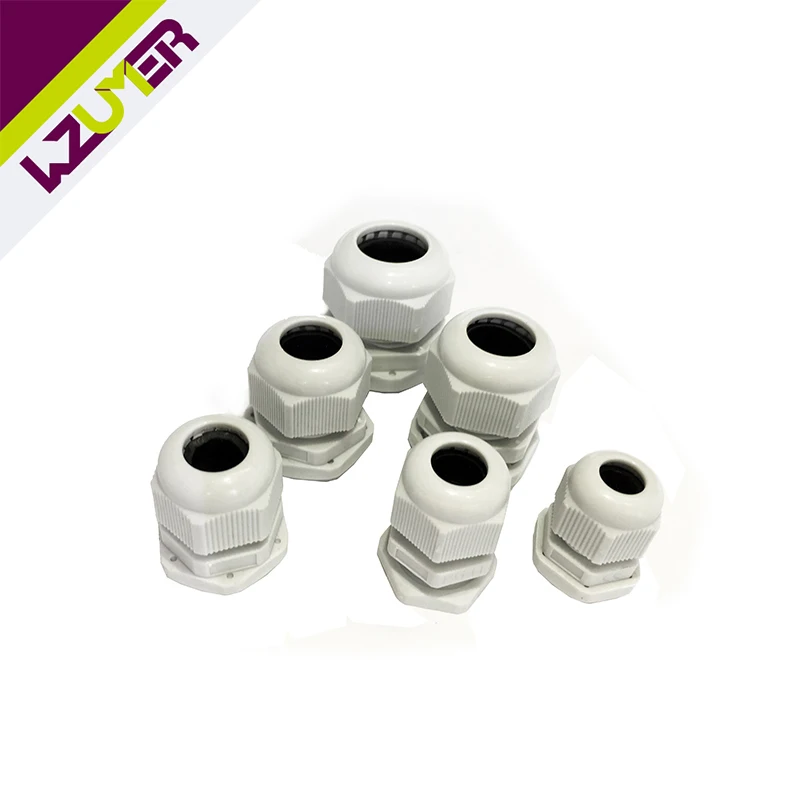 10 Pcs Plastic Waterproof Adjustable 2-12mm Cable Gland Joints, M8, M10, M12, M16, M18, M20, UL