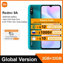 Global Version Xiaomi Redmi 9A 2GB RAM 32GB ROM 9 A Mobile Phone MTK Helio G25 Octa Core 13MP AI Rear Camera 6.53" HD+ 5000mAh